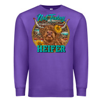 Purple Highland Heifer Western Premium Sweatshirt - RanaPortraitStore