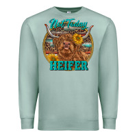 Seafoam Highland Heifer Western Premium Sweatshirt - RanaPortraitStore