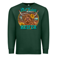 Sports Green Highland Heifer Western Premium Sweatshirt - RanaPortraitStore