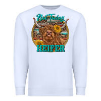 White Highland Heifer Western Premium Sweatshirt - RanaPortraitStore