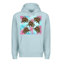 Blue Mist dinosaur stegosaurus Premium Hoodie - Artiststas