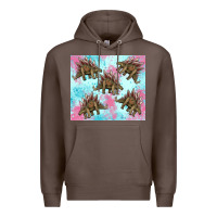 Coffee dinosaur stegosaurus Premium Hoodie - Artiststas