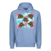 Colony Blue dinosaur stegosaurus Premium Hoodie - Artiststas