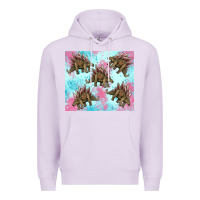 Lilac dinosaur stegosaurus Premium Hoodie - Artiststas