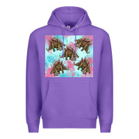 Purple dinosaur stegosaurus Premium Hoodie - Artiststas
