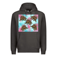 Smoke dinosaur stegosaurus Premium Hoodie - Artiststas