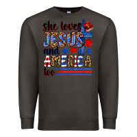 Smoke she loves jesus and america too Premium Sweatshirt - Zillion Design Studio