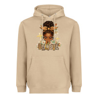 Mushroom believe praying afro messy bun Heavyweight Hoodie - texasbilliewilder