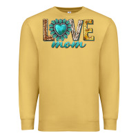 Antique Gold love mom western Premium Sweatshirt - texasbilliewilder
