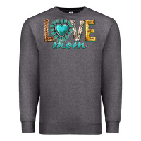 Charcoal Heather love mom western Premium Sweatshirt - texasbilliewilder