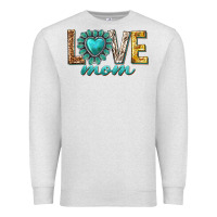 Oatmeal Heather love mom western Premium Sweatshirt - texasbilliewilder