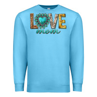Ocean Blue love mom western Premium Sweatshirt - texasbilliewilder