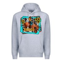 Heather Grey western rodeo Premium Hoodie - JahusDesignShop