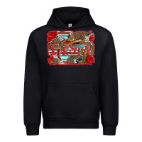 Foreset Green fiesta with sombrero background Urban Hoodie - Artiststas