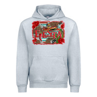 Heather Grey fiesta with sombrero background Urban Hoodie - Artiststas