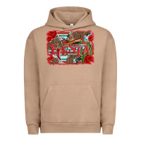 Pigment Burro fiesta with sombrero background Urban Hoodie - Artiststas