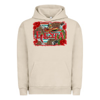 Pigment French Oak fiesta with sombrero background Urban Hoodie - Artiststas