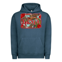 Pigment Midnight Navy fiesta with sombrero background Urban Hoodie - Artiststas