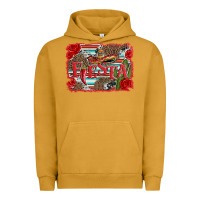 Pigment Peanut Butter fiesta with sombrero background Urban Hoodie - Artiststas