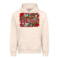 Sandshell fiesta with sombrero background Urban Hoodie - Artiststas