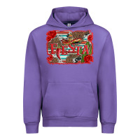 Tulip fiesta with sombrero background Urban Hoodie - Artiststas