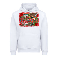 White fiesta with sombrero background Urban Hoodie - Artiststas