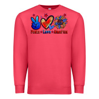 Cardinal peace love america Premium Sweatshirt - Zillion Design Studio