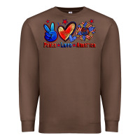 Chestnut peace love america Premium Sweatshirt - Zillion Design Studio