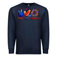 Navy peace love america Premium Sweatshirt - Zillion Design Studio