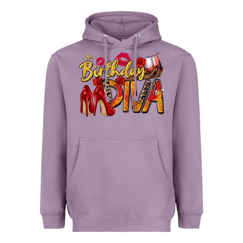 Birthday Diva Heavyweight Hoodie by Zillion Design Studio | Teevron