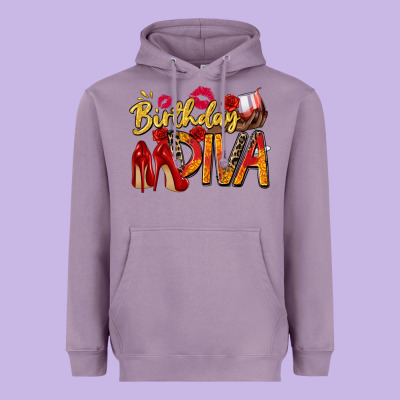 Birthday Diva Heavyweight Hoodie Designed By Zillion Design Studio