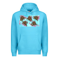 Ocean Blue dinosaur stegosaurus sippy cup Premium Hoodie - Artiststas