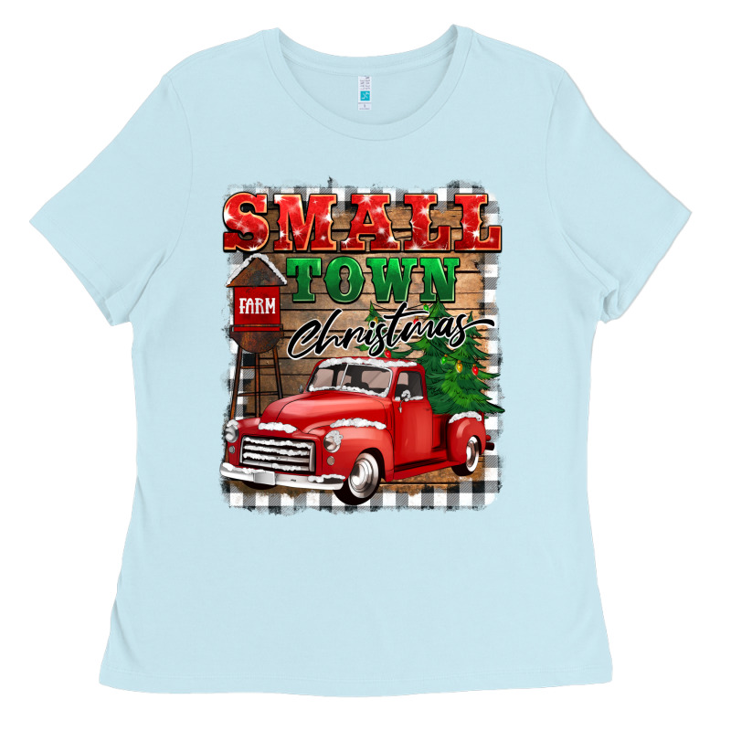 Small Town Christmas Ladies Tee by BarkalooDesign | Teevron