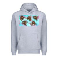 Heather Grey dinosaur stegosaurus sippy cup Premium Hoodie - Artiststas