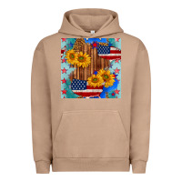Pigment Burro usa map with sunflowers and leopard seamless pattern Urban Hoodie - BundleAndBundleShop