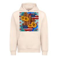 Sandshell usa map with sunflowers and leopard seamless pattern Urban Hoodie - BundleAndBundleShop