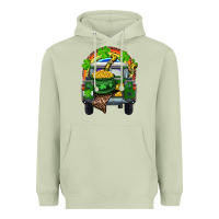 Matcha St Patrick's Day Truck With Pot Of Gold Horseshoe And Rainbow Heavyweight Hoodie - RanaPortraitStore