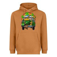 Meerkat St Patrick's Day Truck With Pot Of Gold Horseshoe And Rainbow Heavyweight Hoodie - RanaPortraitStore