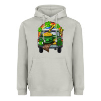 Moon Dust St Patrick's Day Truck With Pot Of Gold Horseshoe And Rainbow Heavyweight Hoodie - RanaPortraitStore