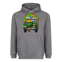 Storm St Patrick's Day Truck With Pot Of Gold Horseshoe And Rainbow Heavyweight Hoodie - RanaPortraitStore