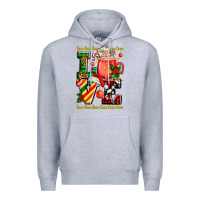 Heather Grey love with coffee cup and christmas lights Premium Hoodie - AdoDesignShop