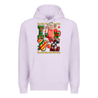 Lilac love with coffee cup and christmas lights Premium Hoodie - AdoDesignShop