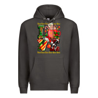 Smoke love with coffee cup and christmas lights Premium Hoodie - AdoDesignShop