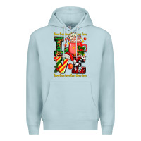 Blue Mist love with coffee cup and christmas lights Premium Hoodie - AdoDesignShop