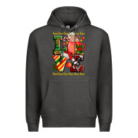 Charcoal Heather love with coffee cup and christmas lights Premium Hoodie - AdoDesignShop