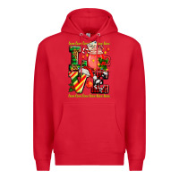 Red love with coffee cup and christmas lights Premium Hoodie - AdoDesignShop