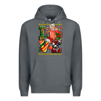 Rock love with coffee cup and christmas lights Premium Hoodie - AdoDesignShop