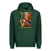Sports Green love with coffee cup and christmas lights Premium Hoodie - AdoDesignShop