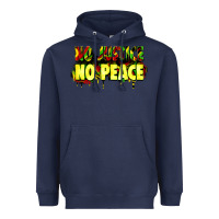 Navy no justice no peace Heavyweight Hoodie - Zillion Design Studio