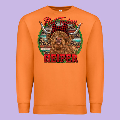 Highland Heifer Christmas Premium Sweatshirt Designed By Ranaportraitstore
